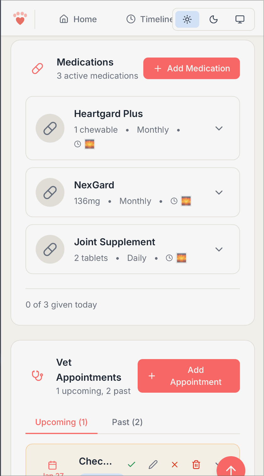 Medication peace of mind screenshot